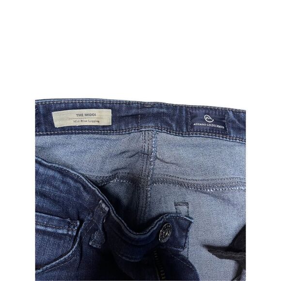 Adriano Goldschmied Women's Skinny Jeans Middi Mid Rise Legging Blue Size 26R - Picture 4 of 6
